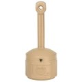 Cease-Fire. JUSTRITE Cease-Fire Cigarette Butt Receptacle - 16-1/2 Dia.x38-1/2H - 4-Gallon Capacity - Beige 26800B